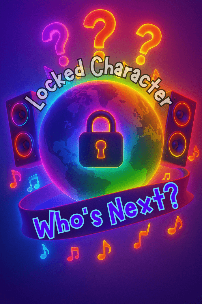 Locked EarthParty character placeholder with "Who's Next?" message